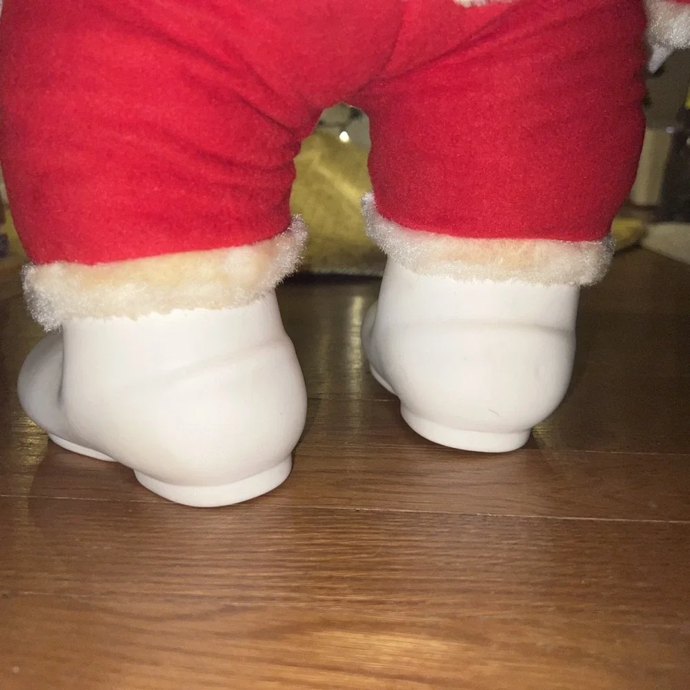 Vintage Rushton Co. Santa Claus Plush Doll Rubber Face‎ White Boots 20